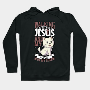 Jesus and dog - West Highland Terrier Hoodie